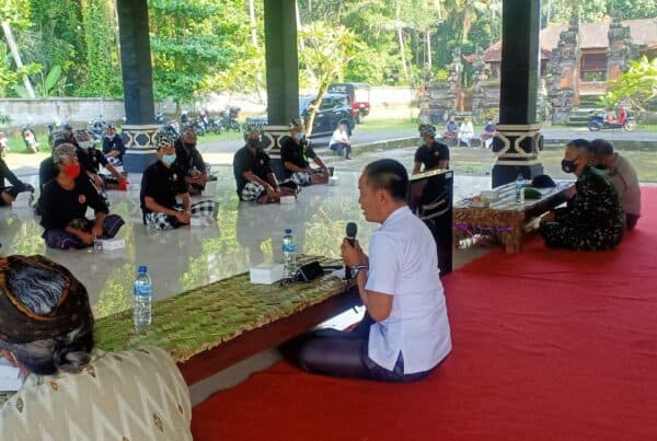 BNNK Badung Ajak "Pecalang" Desa Gulingan untuk aktif Mencegah Bahaya Narkoba